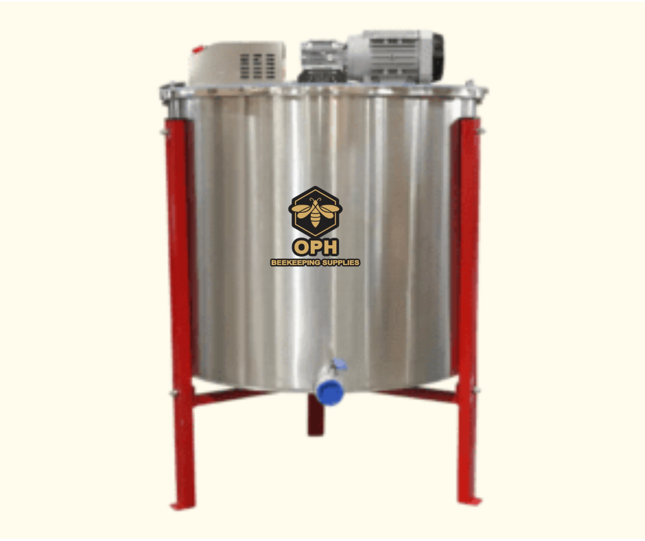 OPH 4 Frame Extractor with electric motor and stainless steel tank.