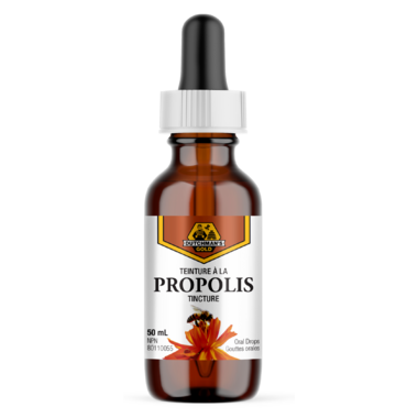 Propolis Tincture by Dutchman's Gold 50ml bottle with dropper.