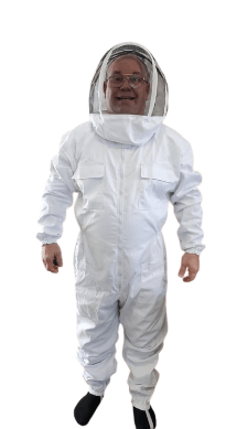 Beekeeping Suit with mesh hood for adult beekeepers.