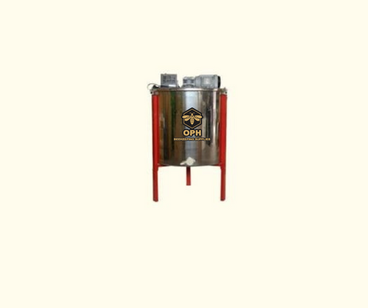 8-frame electric honey extractor with 304 stainless steel, durable and efficient for beekeeping.