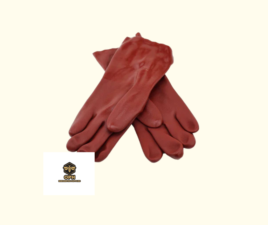 Chemical-resistant safety gloves for durable hand protection.