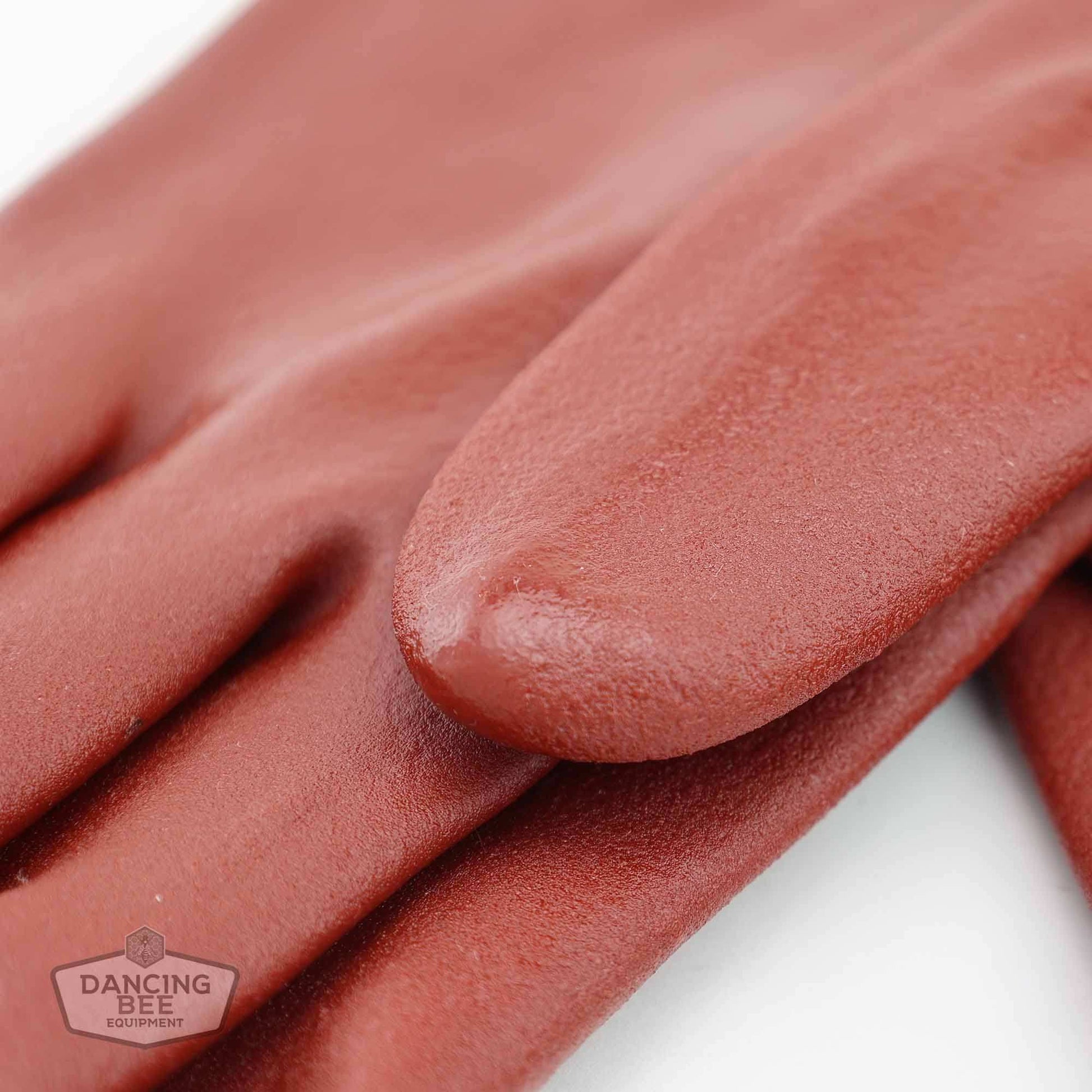 Safety gloves, chemical resistant with nitrile reinforced PVC for beekeeping protection.
