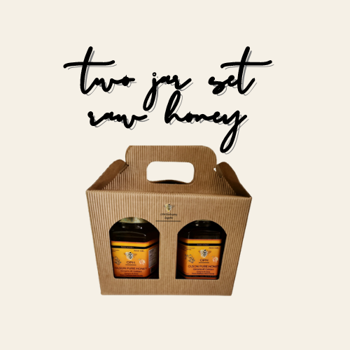 Two Jar Honey Set in an attractive box by Olson Pure Honey.