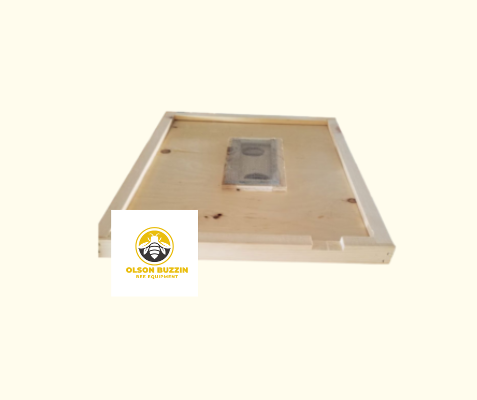 Double Screened Board for beekeeping hive management and control.
