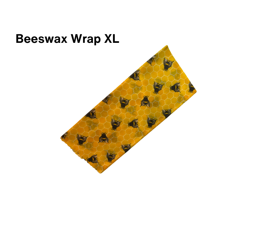 Beeswax Wrap XL with honeycomb pattern, reusable food storage.