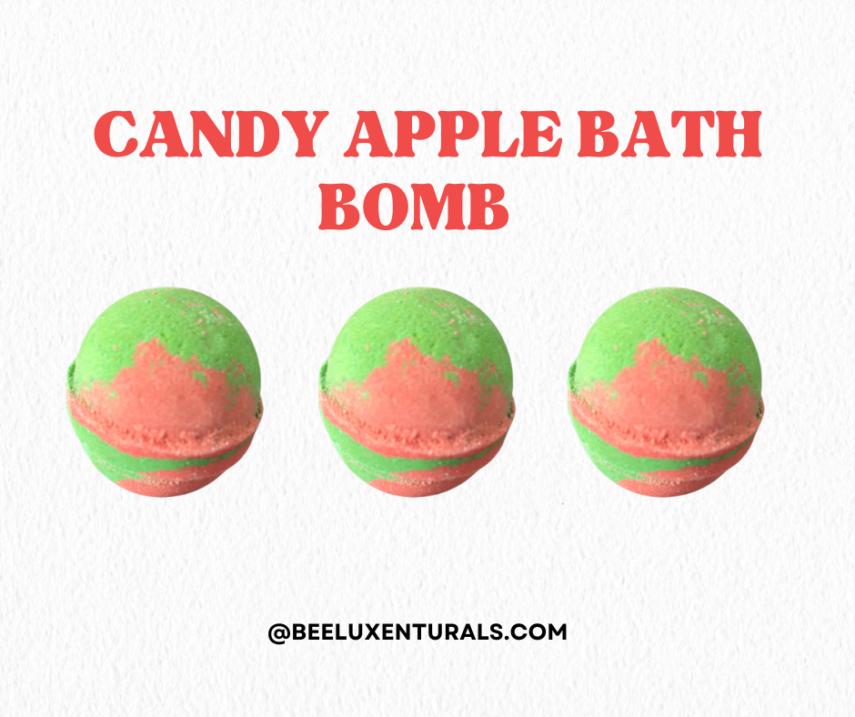 Bath Bomb: Candy Apple Bath Bomb - Set of Three Bath Bombs