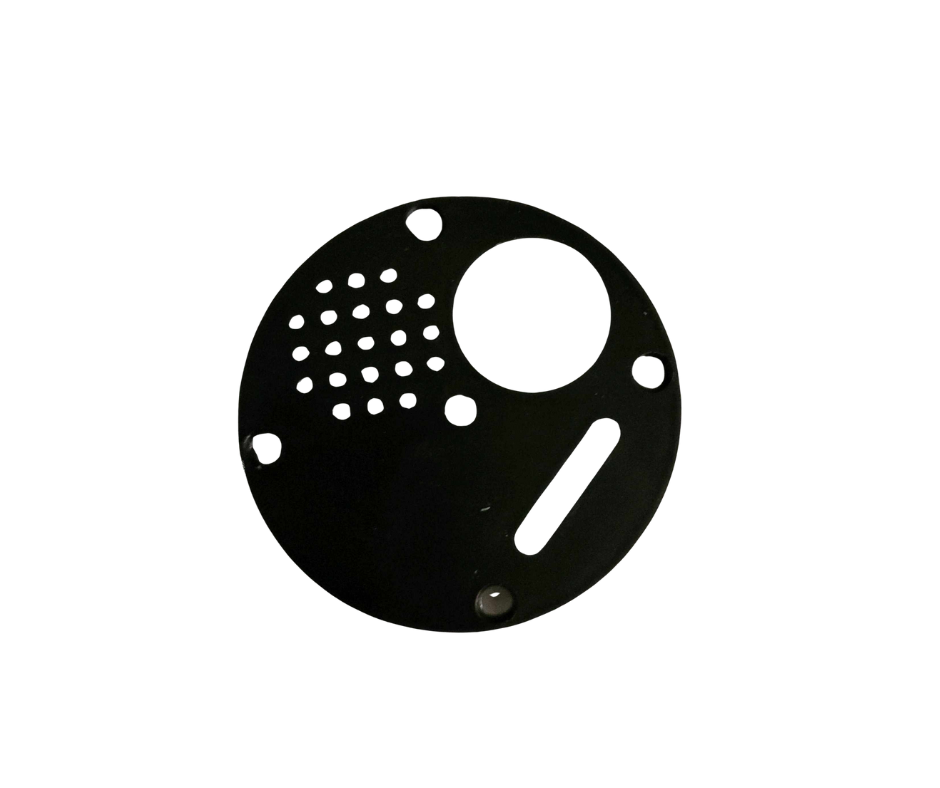 Hive Entrance Disc in green plastic with multiple openings for hive management.