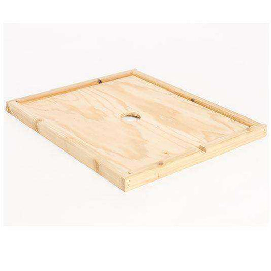 Standard Inner Cover for beekeeping, made from commercial-grade white pine, features central ventilation hole.