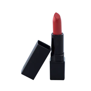 Orange Bloom Lip Stick with vibrant color in black packaging.