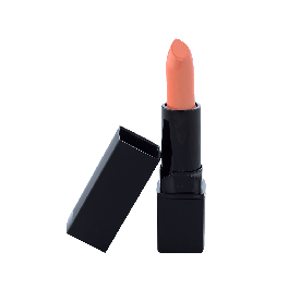 Plush Natural Lip Stick with creamy texture in an open black tube.