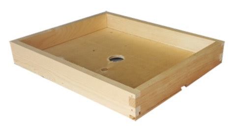 Deep inner cover for Langstroth 10 frame hives, Canadian pine, with vent and upper entrance.