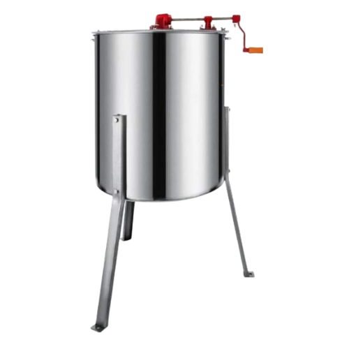 Extractor Manual 2 Frame, stainless steel, manual crank, 2 frame capacity for honey harvesting.