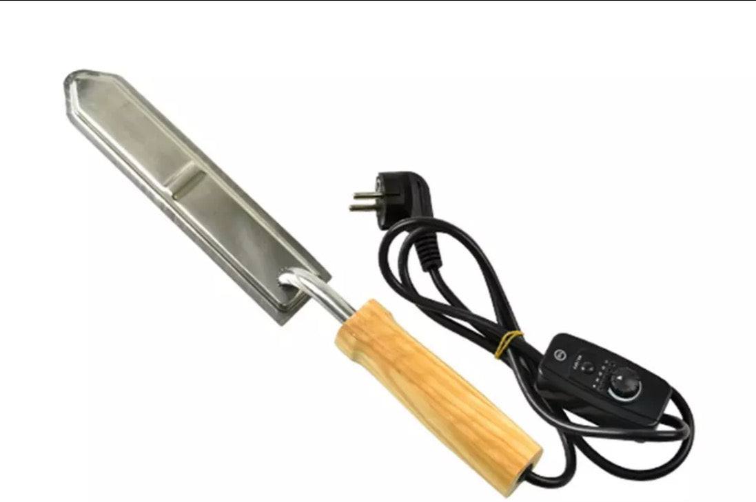 Electric Heated Uncapping Knife with stainless steel blade and temperature dial.