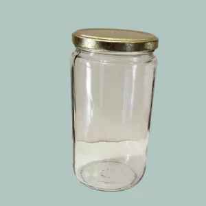 Glass Cylinder Jar | Honey Comb Lid | 1kg