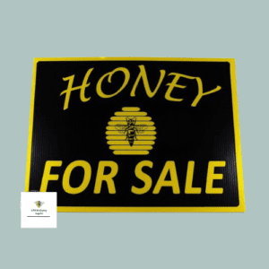 Honey For Sale Sign Bold