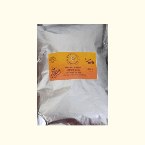 Organic Yellow Beeswax pastilles 1 kg Cosmetic Grade