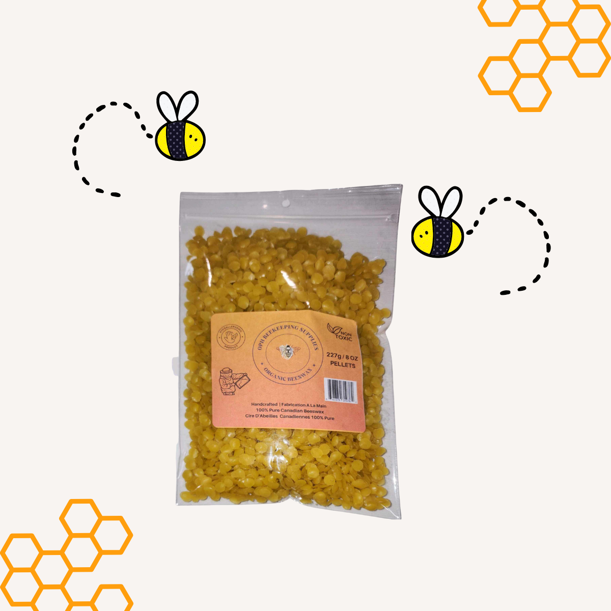 Beeswax Pellets (Golden) - 100% Natural - Easy Melt for Candle