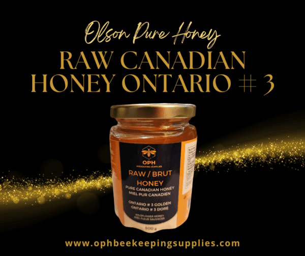 Raw Canadian Honey 500 g Ontario # 3 Golden